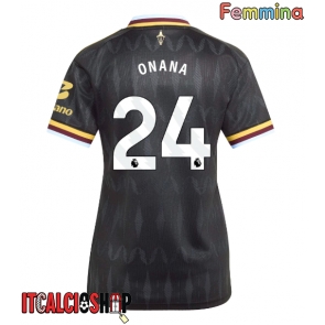Aston Villa Amadou Onana #24 Seconda Maglia Femmina 2026-27 Manica Corta